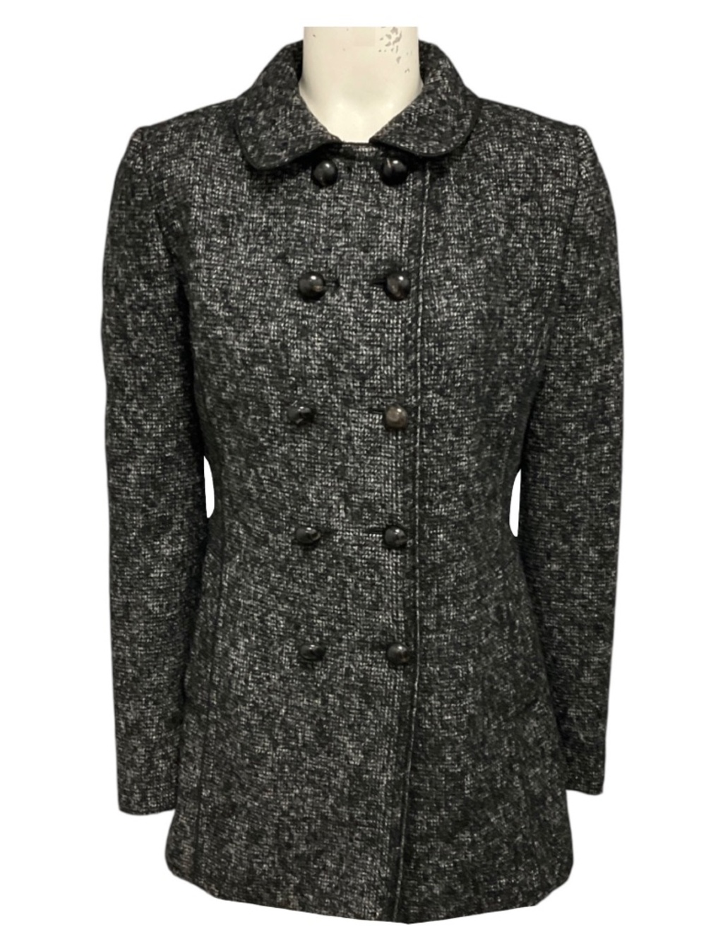 DOLCE & GABBANA GREY / BLACK WOOL AND ALPACA TWEED JACKET